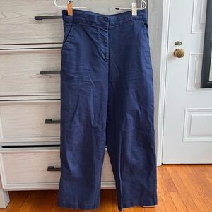 Navy Blue Wide-Leg Pants